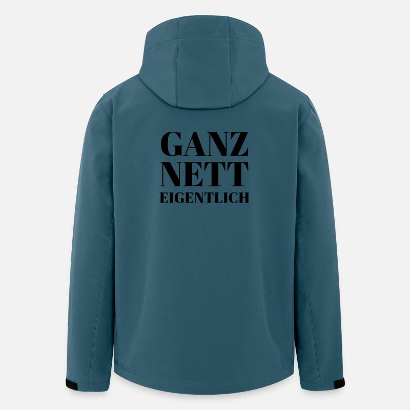 Ganz Nett Eigentlich - Recycelte Männer Softshell-Jacke von Stanley/Stella - Dunkles Petrol