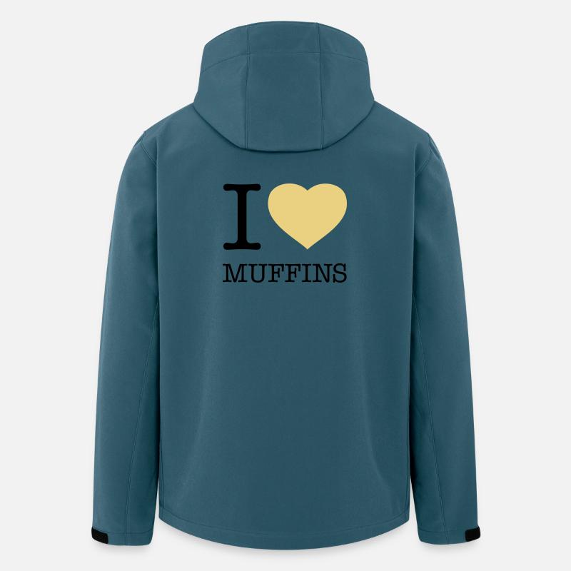 I LOVE MUFFINS - Recycelte Männer Softshell-Jacke von Stanley/Stella - Dunkles Petrol