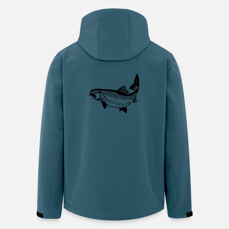 Forelle - Recycelte Männer Softshell-Jacke von Stanley/Stella - Dunkles Petrol