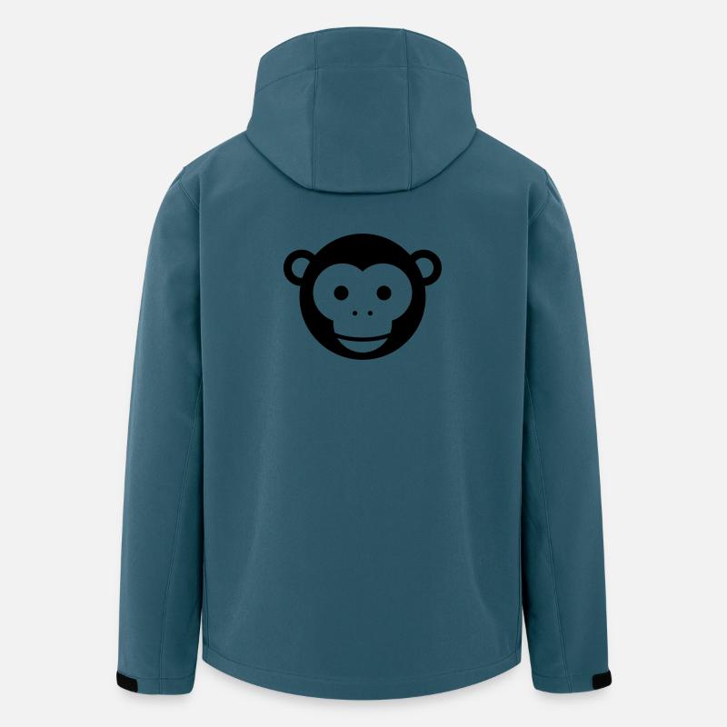 Monkey Head – Cute Monkey Face Cartoon - Men’s Recycled Softshell Jacket by Stanley/Stella - stargazer