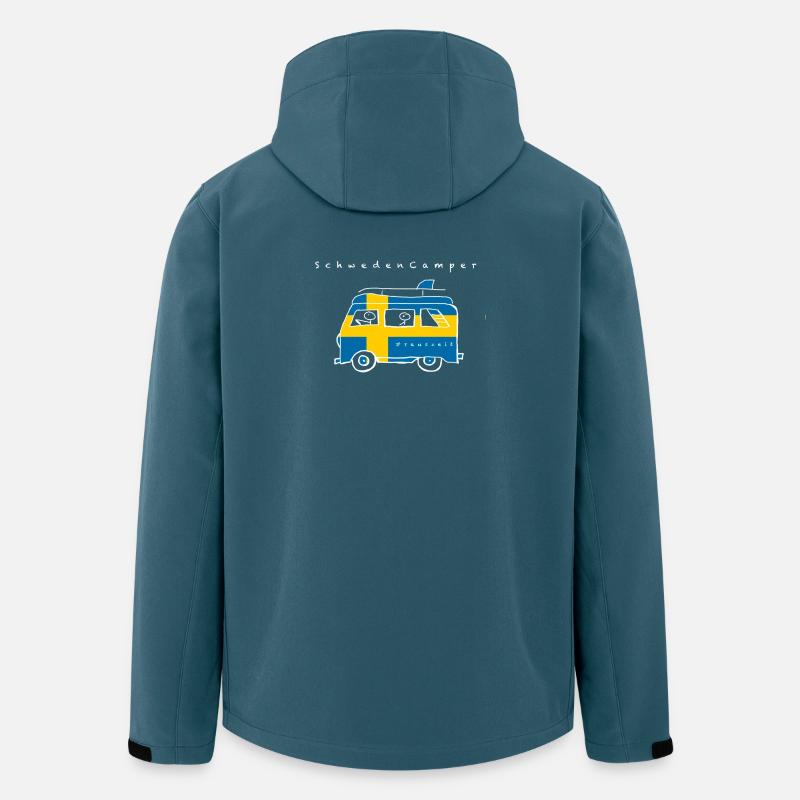 Schweden Camper - Recycelte Männer Softshell-Jacke von Stanley/Stella - Dunkles Petrol