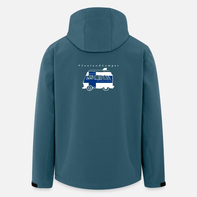 Finlande Camper - Veste softshell homme en polyester recyclé Stanley/Stella - bleu pétrole foncé