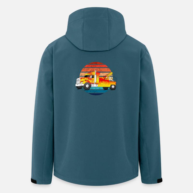 Abschleppwagen Abschleppdienst Abschlepper LKW - Recycelte Männer Softshell-Jacke von Stanley/Stella - Dunkles Petrol