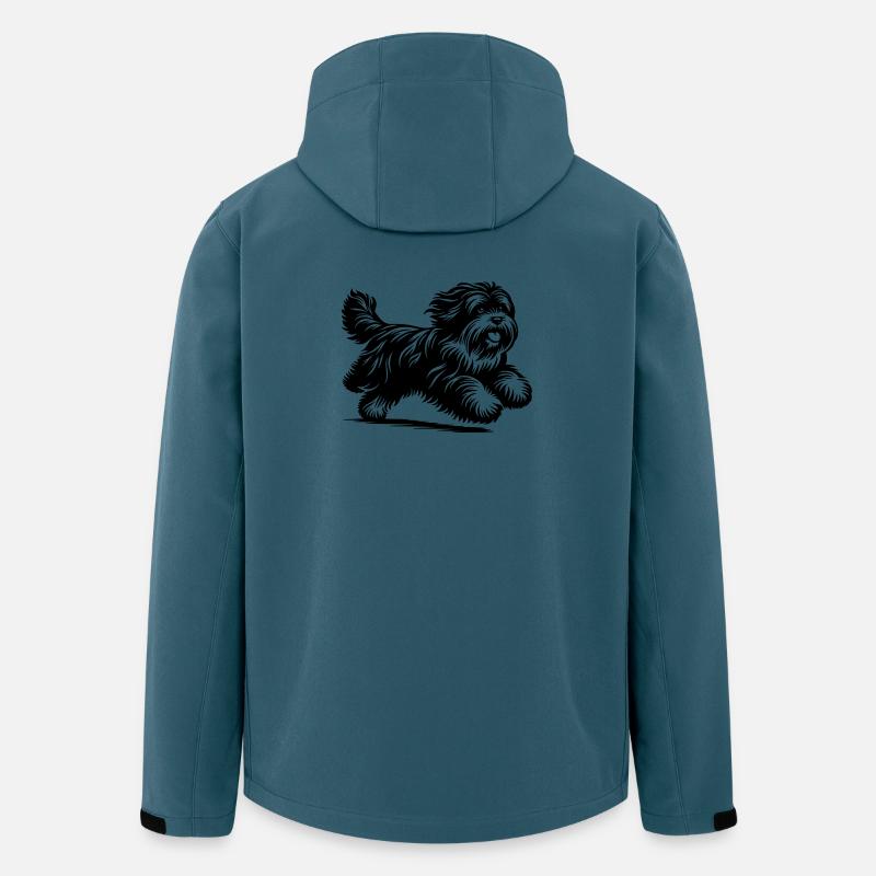 Tibet Terrier - Recycelte Männer Softshell-Jacke von Stanley/Stella - Dunkles Petrol