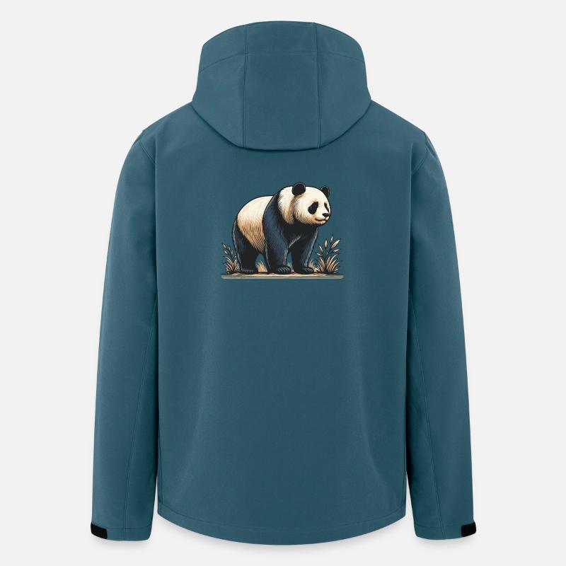 Panda - Recycelte Männer Softshell-Jacke von Stanley/Stella - Dunkles Petrol