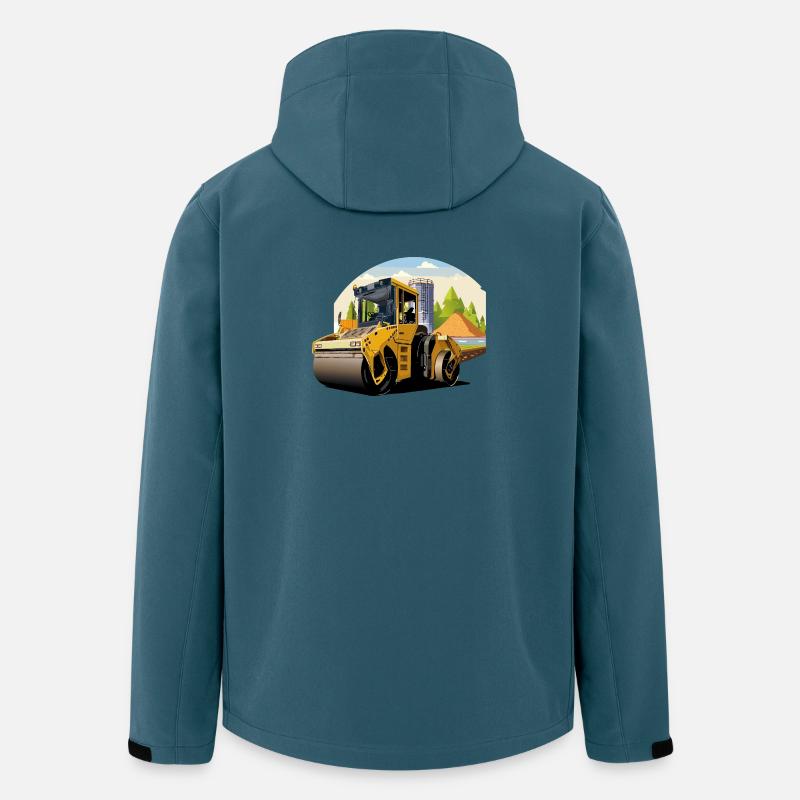 Road roller at work - Men’s Recycled Softshell Jacket by Stanley/Stella - stargazer