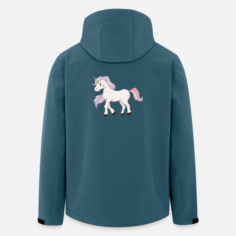 Einhorn - Recycelte Männer Softshell-Jacke von Stanley/Stella - Dunkles Petrol