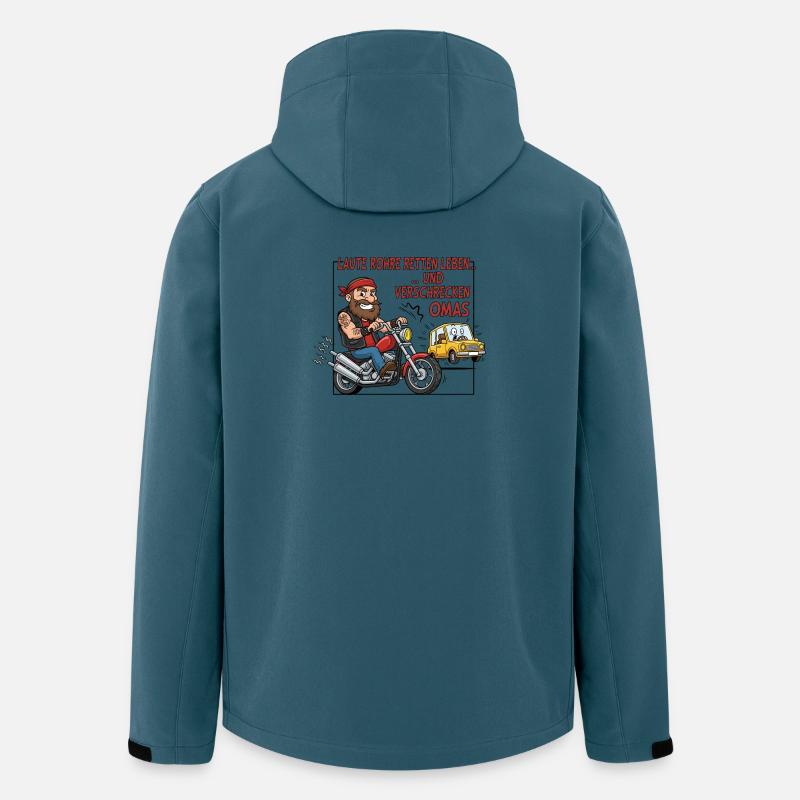 Laute Rohre retten Leben - Recycelte Männer Softshell-Jacke von Stanley/Stella - Dunkles Petrol