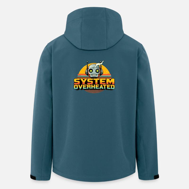 Retro Futuristischer Roboter mit Dampfrauch - Recycelte Männer Softshell-Jacke von Stanley/Stella - Dunkles Petrol