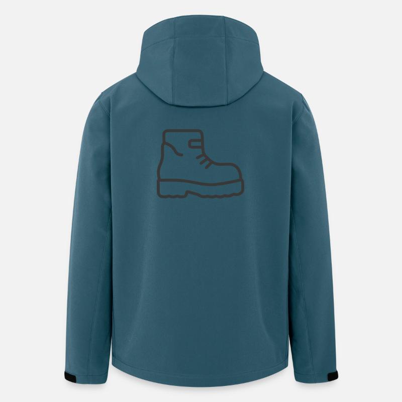 Wanderschuh-Symbol - Recycelte Männer Softshell-Jacke von Stanley/Stella - Dunkles Petrol