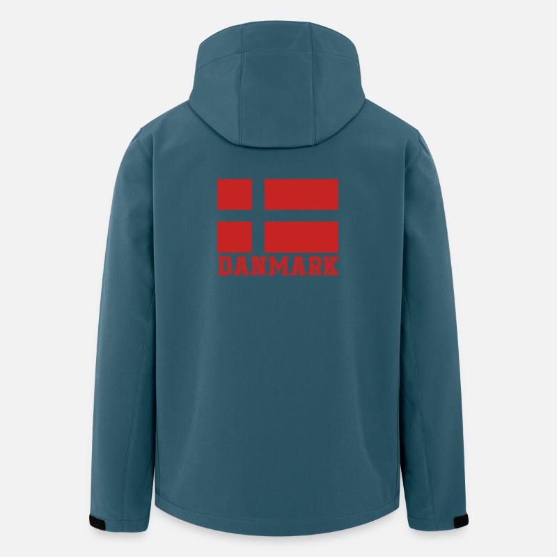 Danmark Geometrische Flagge - Recycelte Männer Softshell-Jacke von Stanley/Stella - Dunkles Petrol