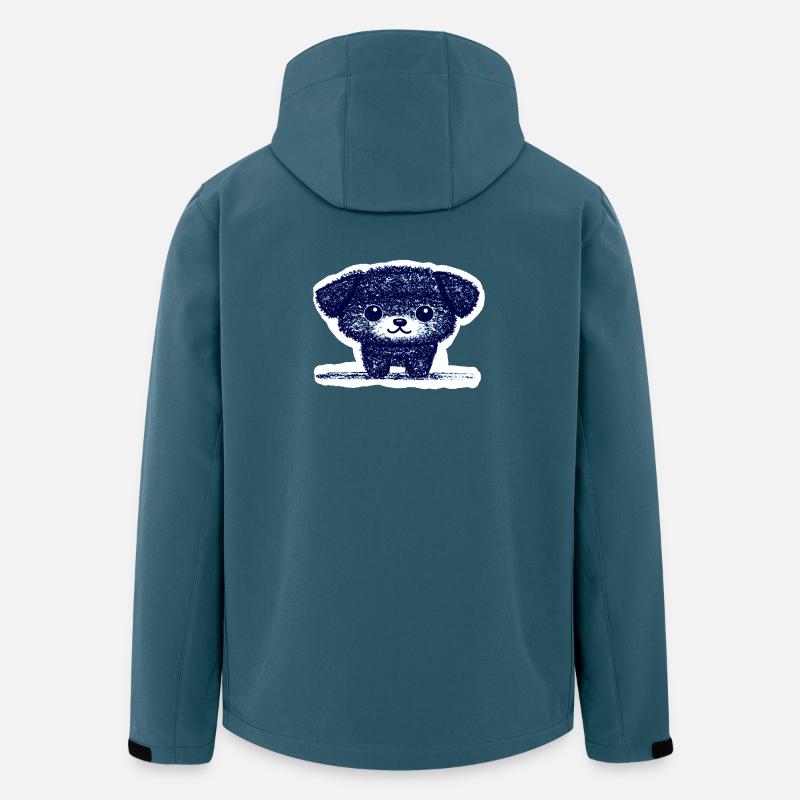 Winziges Hündchen (Blau) - Recycelte Männer Softshell-Jacke von Stanley/Stella - Dunkles Petrol
