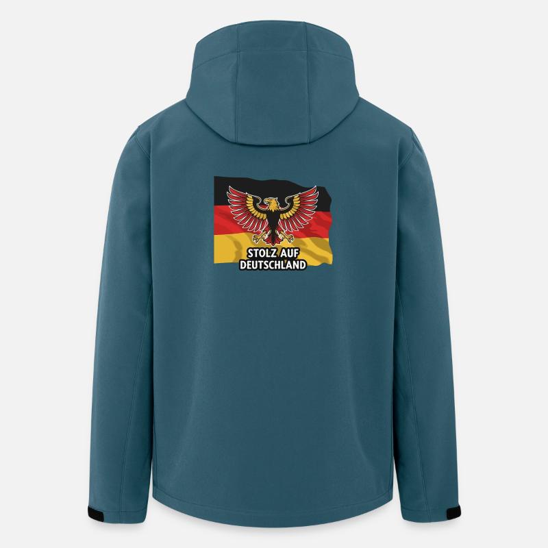Stolz auf Deutschland mit Flagge - Recycelte Männer Softshell-Jacke von Stanley/Stella - Dunkles Petrol