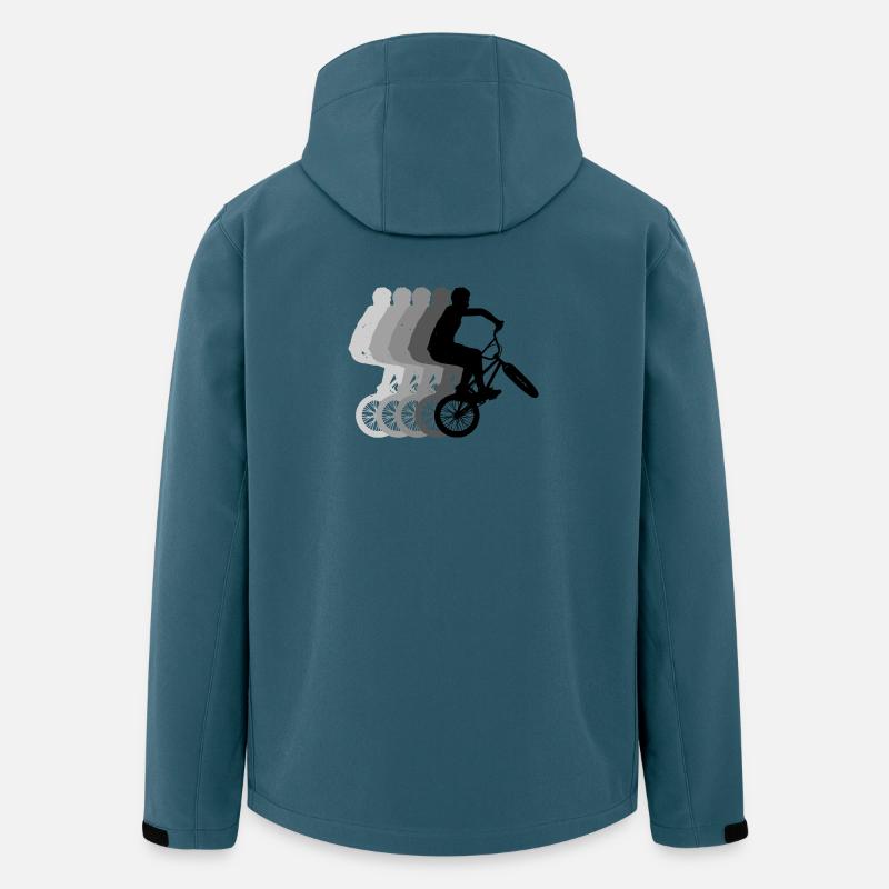 Retro 80er BMX-Fahrradfahrer - Recycelte Männer Softshell-Jacke von Stanley/Stella - Dunkles Petrol