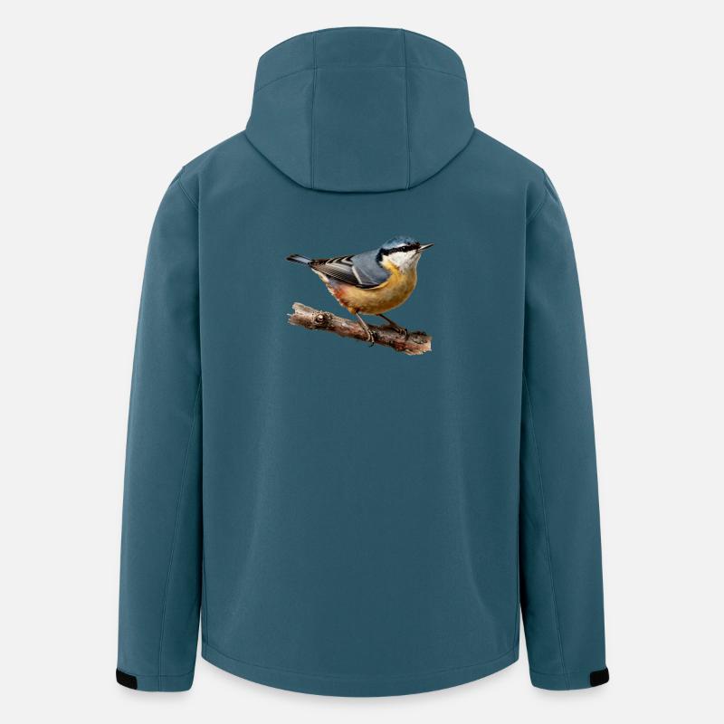 Nuthatch on branch - Men’s Recycled Softshell Jacket by Stanley/Stella - stargazer
