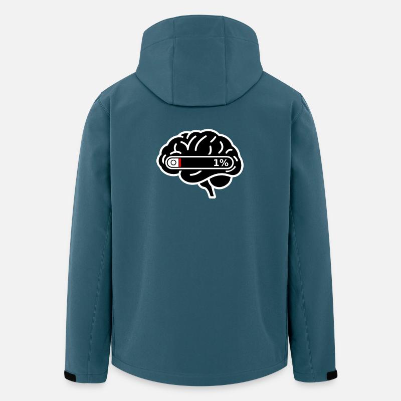 Brain_Loading_1-_Digital_Burnout - Recycelte Männer Softshell-Jacke von Stanley/Stella - Dunkles Petrol