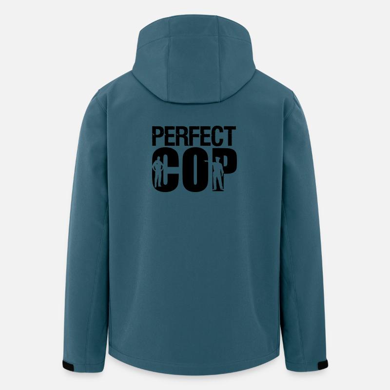 Perfect Cop Polizei Polizist Beruf Spruch Geschenk - Recycelte Männer Softshell-Jacke von Stanley/Stella - Dunkles Petrol