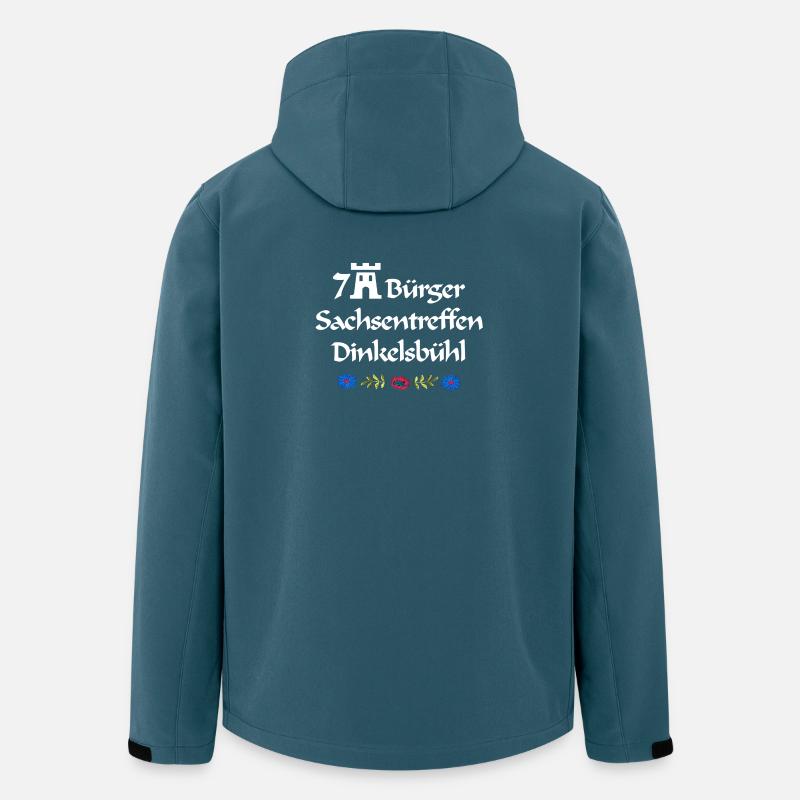 7Bürger Sachsentreffen Dinkelsbühl weiße Schrift - Recycelte Männer Softshell-Jacke von Stanley/Stella - Dunkles Petrol