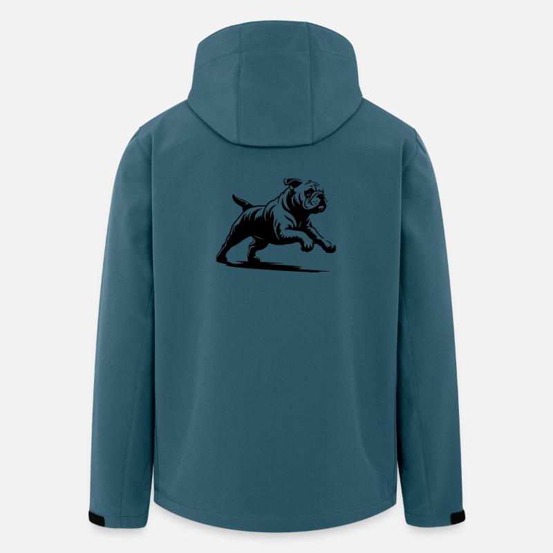 Englische Bulldogge - Recycelte Männer Softshell-Jacke von Stanley/Stella - Dunkles Petrol