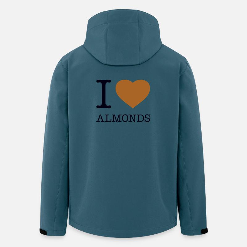 I LOVE ALMONDS - Recycelte Männer Softshell-Jacke von Stanley/Stella - Dunkles Petrol