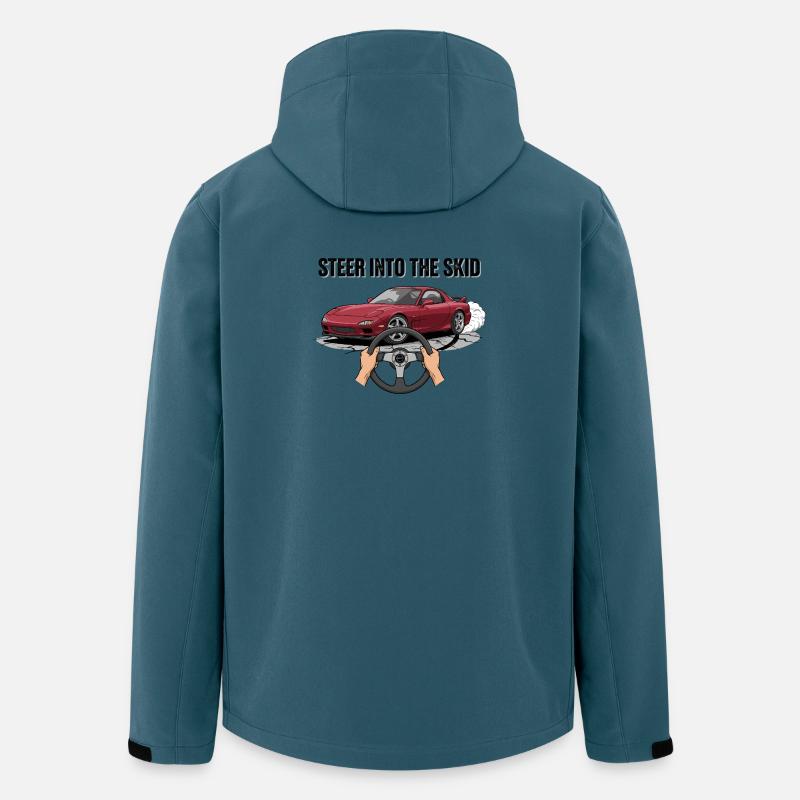 Dirigez-vous dans le patin - Veste softshell homme en polyester recyclé Stanley/Stella - bleu pétrole foncé