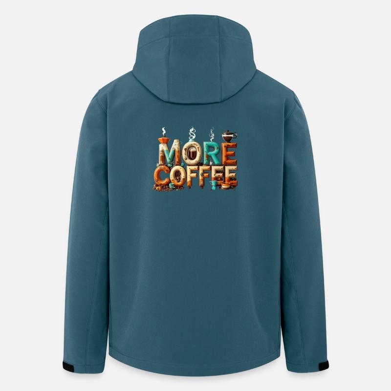 More Coffee - Recycelte Männer Softshell-Jacke von Stanley/Stella - Dunkles Petrol