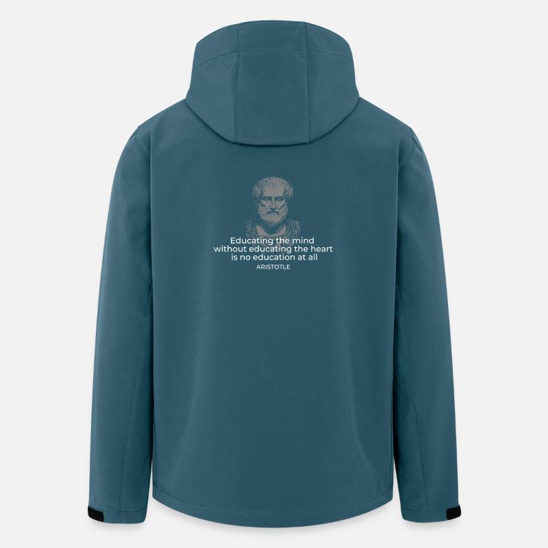Aristoteles' Zitat von Geist und Herz - Recycelte Männer Softshell-Jacke von Stanley/Stella - Dunkles Petrol