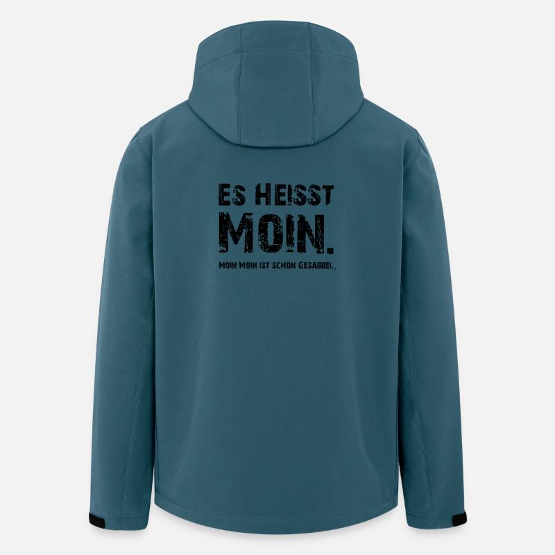 Es heißt Moin - Recycelte Männer Softshell-Jacke von Stanley/Stella - Dunkles Petrol