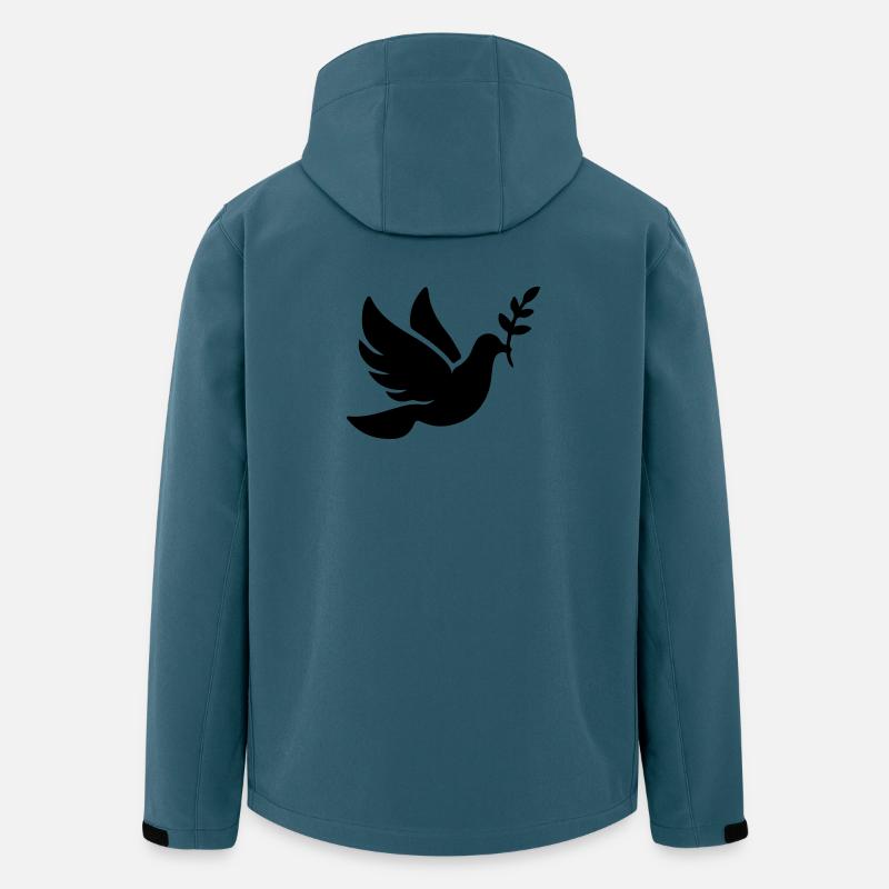 Taube Frieden Glaube - Recycelte Männer Softshell-Jacke von Stanley/Stella - Dunkles Petrol