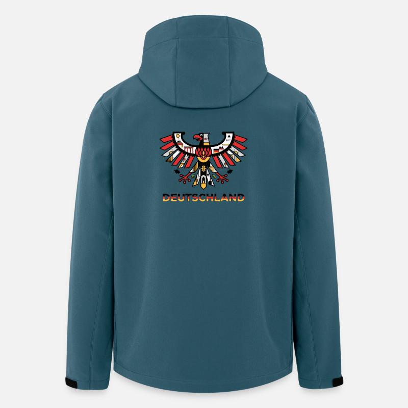 Motiv der deutschen Adlerflagge - Recycelte Männer Softshell-Jacke von Stanley/Stella - Dunkles Petrol