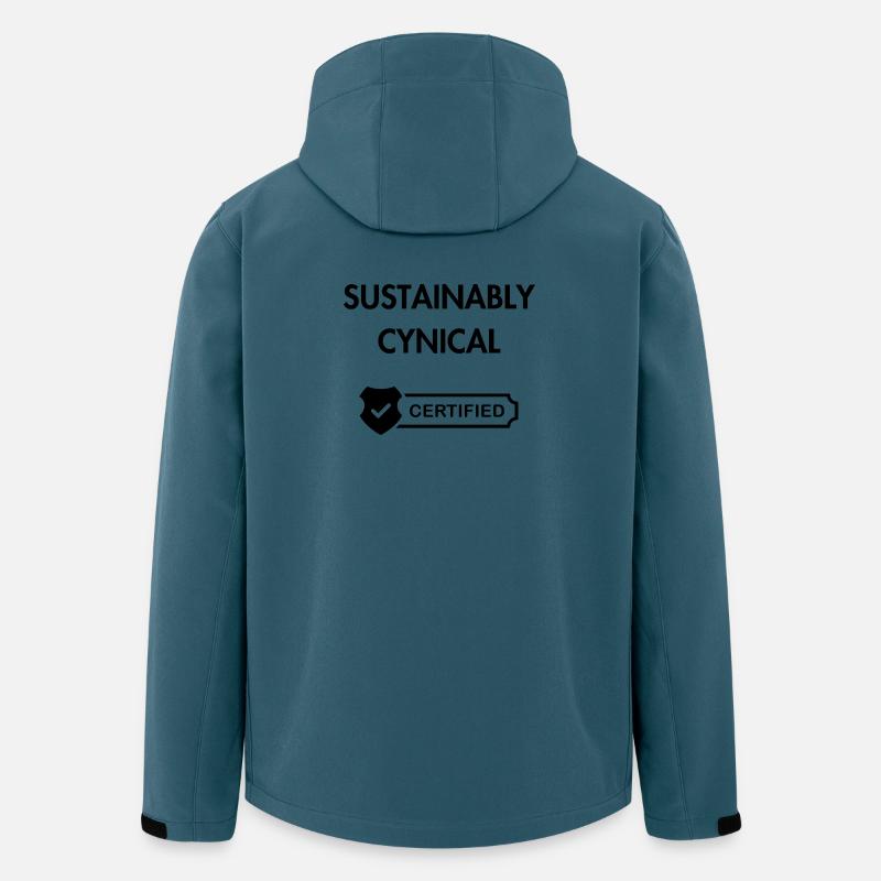 Nachhaltig zynisch - Recycelte Männer Softshell-Jacke von Stanley/Stella - Dunkles Petrol