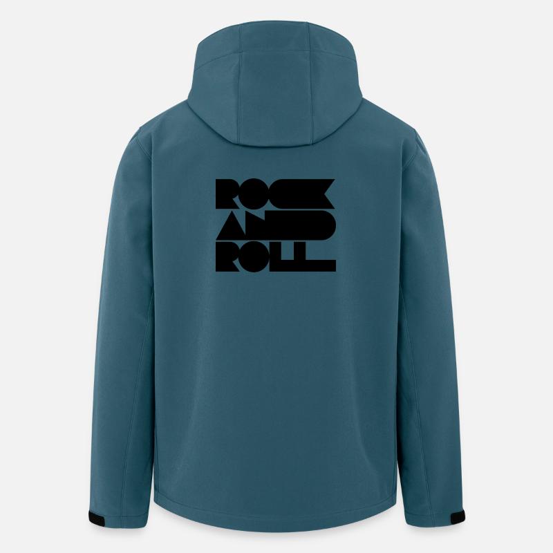 Rock'n'Roll-Logo-Design - Recycelte Männer Softshell-Jacke von Stanley/Stella - Dunkles Petrol