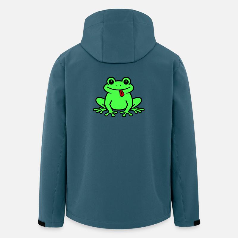 Kröte Comic Frosch - Recycelte Männer Softshell-Jacke von Stanley/Stella - Dunkles Petrol