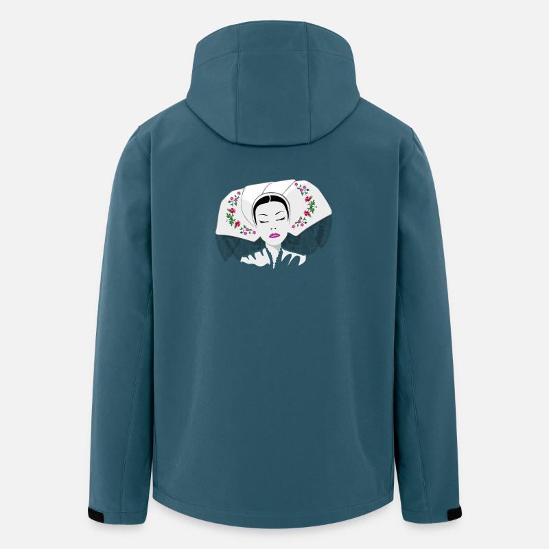 DELNJOSERBOWKA - white - Recycelte Männer Softshell-Jacke von Stanley/Stella - Dunkles Petrol