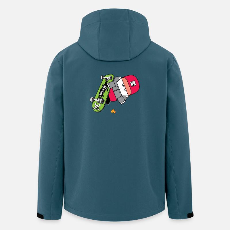 Neon Skate Panda Grafik - Recycelte Männer Softshell-Jacke von Stanley/Stella - Dunkles Petrol