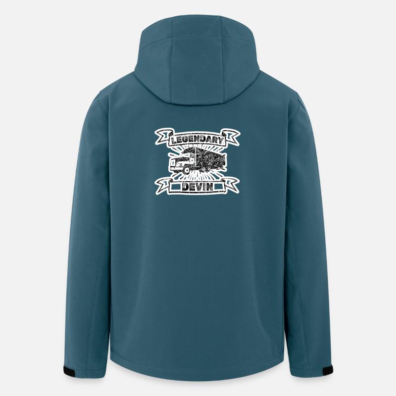 Devin als Brummi - Recycelte Männer Softshell-Jacke von Stanley/Stella - Dunkles Petrol