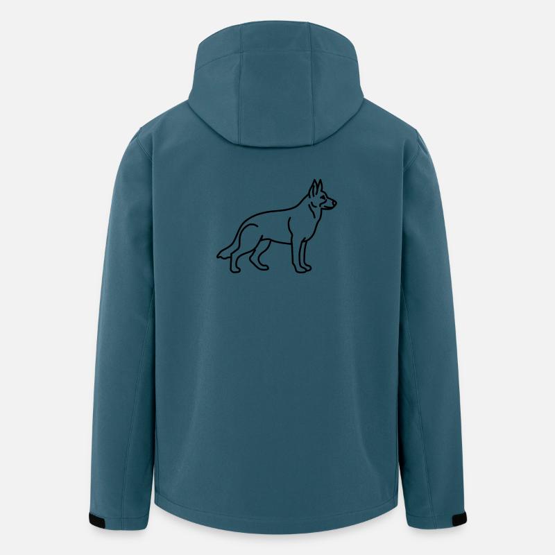 Schäferhund Kontur - Recycelte Männer Softshell-Jacke von Stanley/Stella - Dunkles Petrol