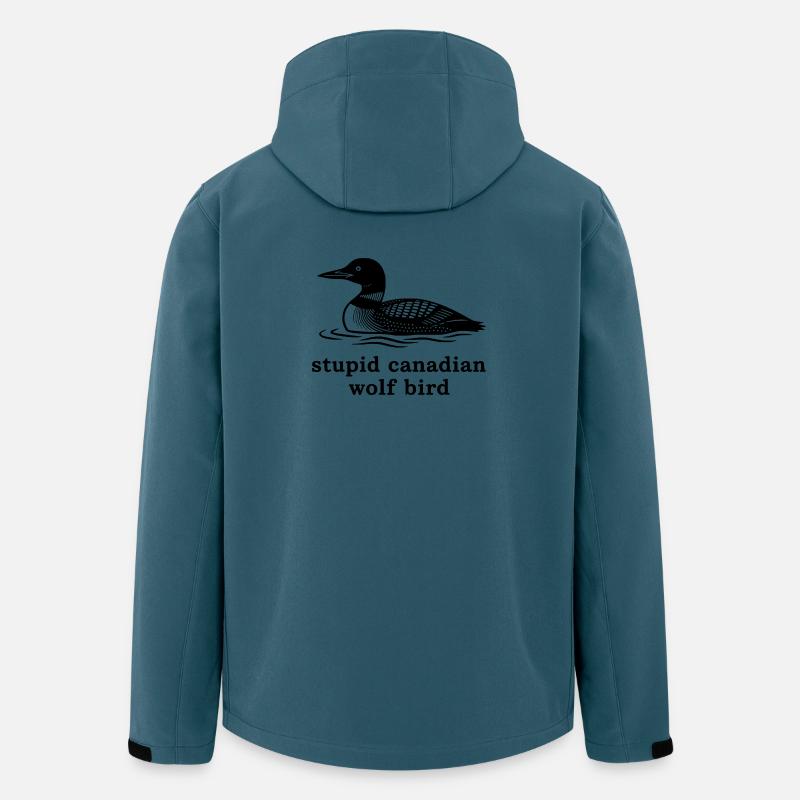 Stupid Canadian Wolf Bird - Recycelte Männer Softshell-Jacke von Stanley/Stella - Dunkles Petrol