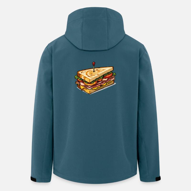 Club Sandwich Stecknadel Kunst - Recycelte Männer Softshell-Jacke von Stanley/Stella - Dunkles Petrol