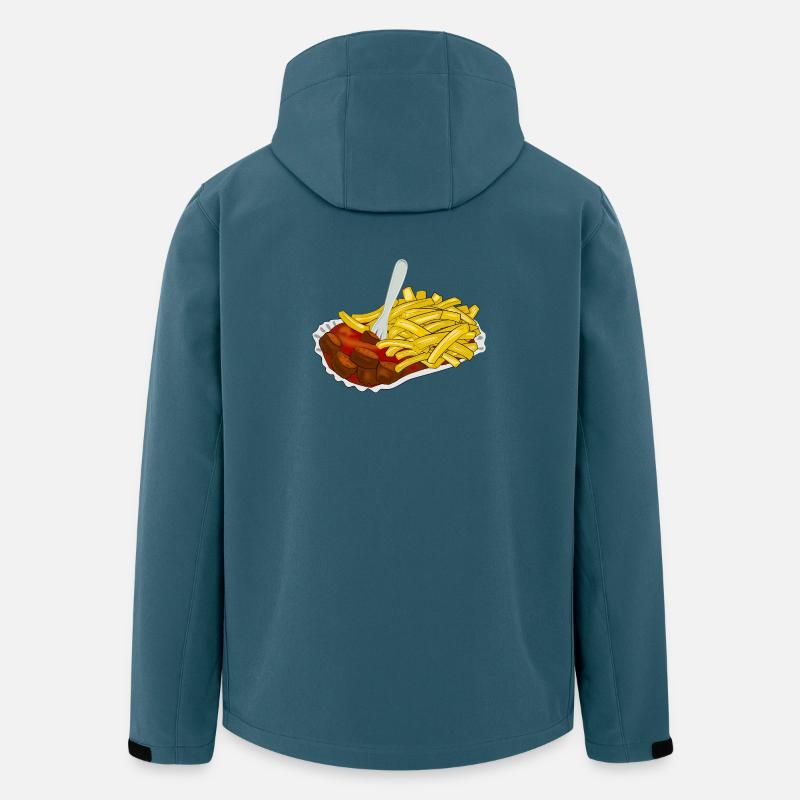 Currywurst mit Pommes - Recycelte Männer Softshell-Jacke von Stanley/Stella - Dunkles Petrol