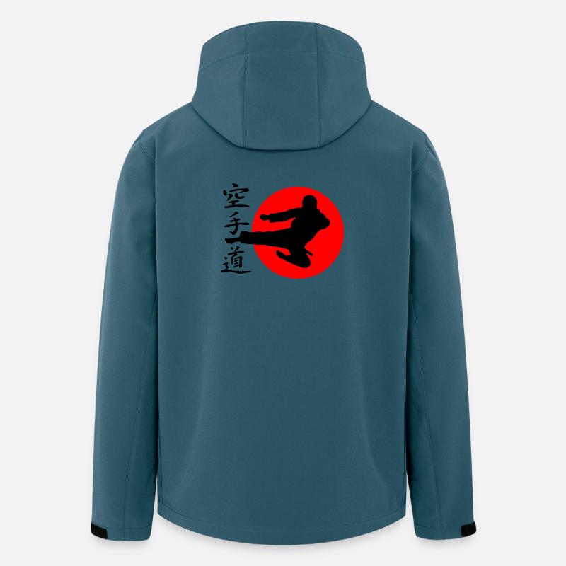 Karate Yokotobigeri - Recycelte Männer Softshell-Jacke von Stanley/Stella - Dunkles Petrol