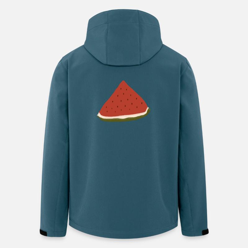 Wassermelone, Watermelon, Melone - Recycelte Männer Softshell-Jacke von Stanley/Stella - Dunkles Petrol