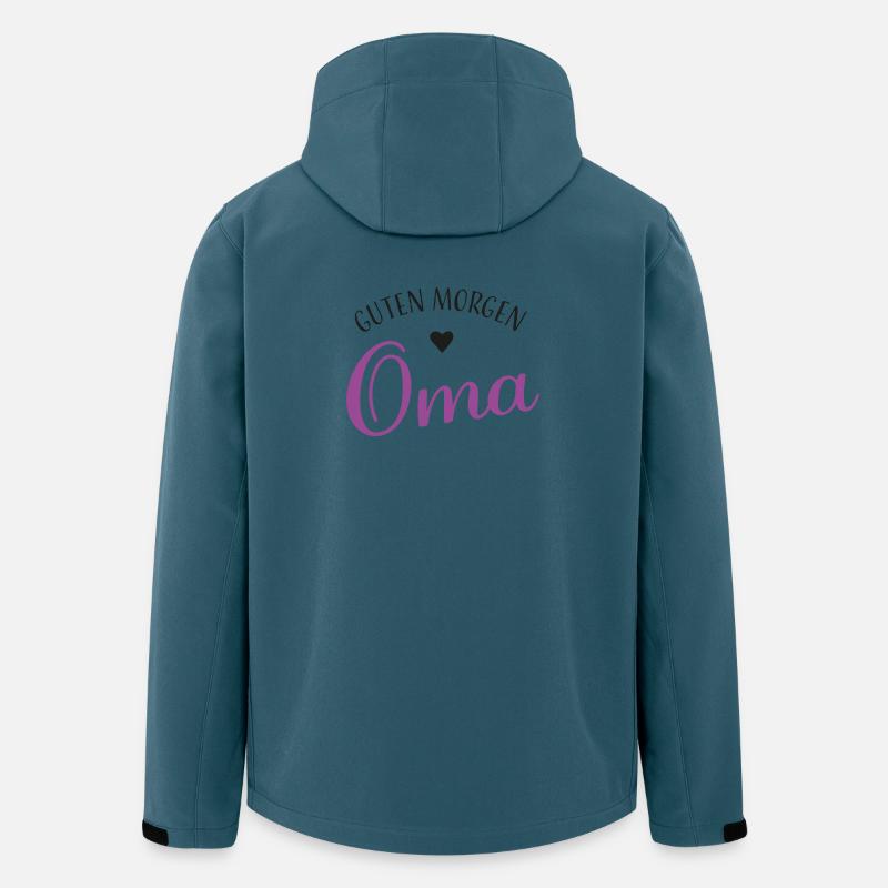 Guten Morgen Oma - Recycelte Männer Softshell-Jacke von Stanley/Stella - Dunkles Petrol