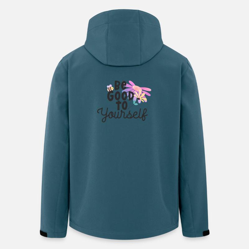 Sei gut zu dir selbst - Recycelte Männer Softshell-Jacke von Stanley/Stella - Dunkles Petrol