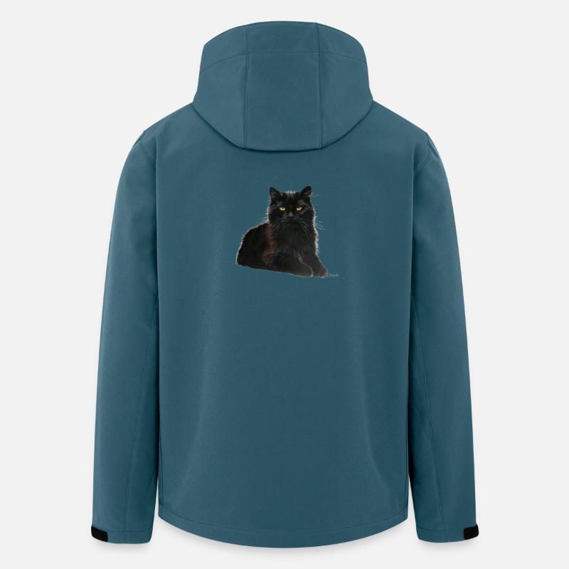 Katze - Recycelte Männer Softshell-Jacke von Stanley/Stella - Dunkles Petrol