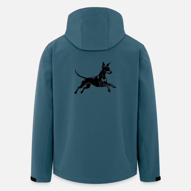 Zwergpinscher - Recycelte Männer Softshell-Jacke von Stanley/Stella - Dunkles Petrol