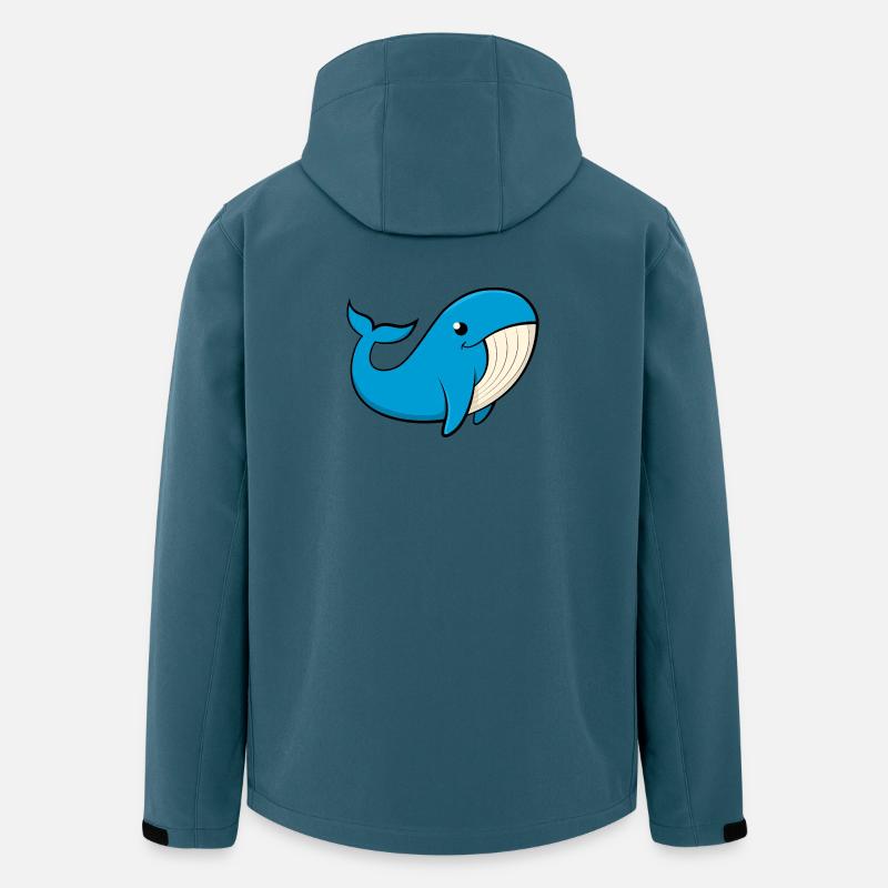 Fröhlicher Blauwal - Recycelte Männer Softshell-Jacke von Stanley/Stella - Dunkles Petrol