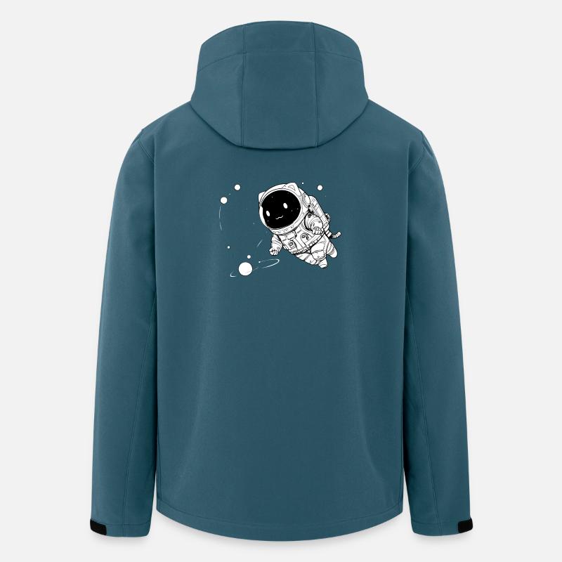Funny Galactic Cat Floating in Space - Men’s Recycled Softshell Jacket by Stanley/Stella - stargazer