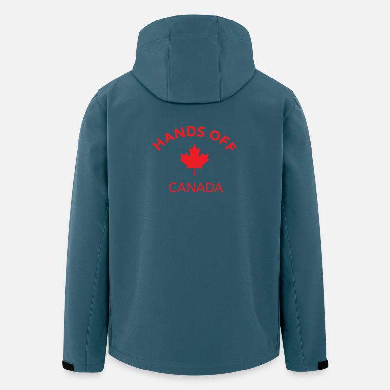HANDS OFF CANADA - Recycelte Männer Softshell-Jacke von Stanley/Stella - Dunkles Petrol
