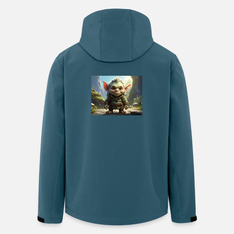 Kleiner Grünwesen im Wald - Recycelte Männer Softshell-Jacke von Stanley/Stella - Dunkles Petrol